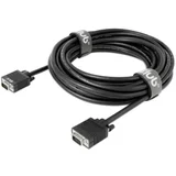 VGA priključni kabel VGA 15-polni utikač, VGA 15-polni utikač 10 m crna CAC-1710 mogućnost vijčanog spajanja, pozlaćeni kontakti VGA kabel