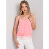 Fashion Hunters Light pink top with buttons Cene