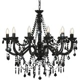 x Lestenec s kroglicami črn 12 x E14 žarnice | Shoptok.si