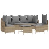  5-dijelni vrtni set sofa s jastucima bež od poliratana | shoptok.hr