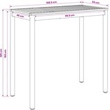  Stol za bar u vrtu Bijela i crna 108,5 x 55 x 105 cm | shoptok.hr