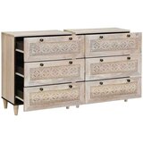 vidaXL Strani šal 2 pcs Bela 60 x 33 x 75 cm trden mangov les | Shoptok.si