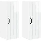  Ormar za Zid Lucca 2 pcs Bijela visokog sjaja 30 x 31 x 80 cm | shoptok.hr
