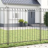 vidaXL Vrtna ograja Siva 1,7x1,2 m Jeklo Cene