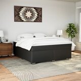  s oprugama i madracem crni 180 x 200 cm od umjetne kože | shoptok.hr