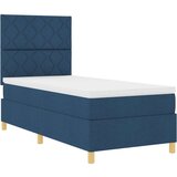 vidaXL Box Spring Krevet s madracem Plava 90x200 cm Tkanina | shoptok.hr