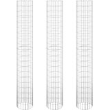  Kružne gabionske gredice 3 kom pocinčani čelik Ø 30 x 200 cm | shoptok.hr