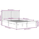  Posteljni okvir bel iz trdne borovine 160x200 cm, (20646797) | Shoptok.si
