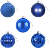  Set božićnih kuglica 50 kom. Plava 8 cm Polistiren | shoptok.hr