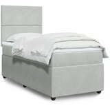 Box spring krevet s madracem svjetlosivi 90x190 cm baršunasti | shoptok.hr