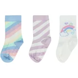 Lindex Čarape svijetloplava / lila / roza / prljavo bijela