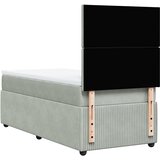 Box spring krevet s madracem svjetlosivi 90x190 cm baršunasti | shoptok.hr