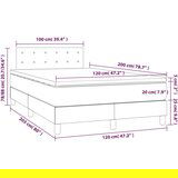  Krevet s oprugama i madracem krem 120 x 200 cm od tkanine | shoptok.hr