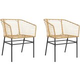 Maison Chic Vrtni Stoli - Stol za vrt 2 kosa rjav poli ratan JS518, (21877989) Cene