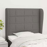 Vzglavje z ušesi temno sivo 93x23x118/128 cm blago, (20793778) Cene