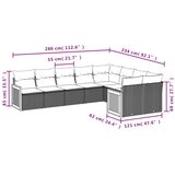  9-dijelni set vrtnih sofa s jastucima bež od poliratana | shoptok.hr