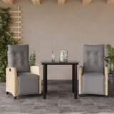  3-dijelni vrtni blagovaonski set od poliratana s jastucima bež | shoptok.hr