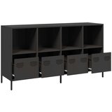 vidaXL Komoda črna 135x39x73,5 cm hladno valjano jeklo | Shoptok.si