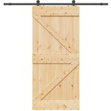 vidaXL Klizna vrata s priborom za montažu 80 x 210 cm masivna borovina | shoptok.hr