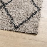  Čupavi tepih PAMPLONA s visokim vlaknima bež-antracit 80x250 cm | shoptok.hr