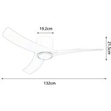  ZEVENTI - LED plafonski ventilator ORBITO LED/24W/230V Wi‑Fi Tuya beli + sa daljinskim upravljačem | Eponuda.com