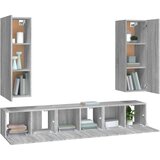  5-dijelni set TV ormarića sivog sonome konstruirano drvo - Sivi hrast sonoma 5 60 cm | shoptok.hr