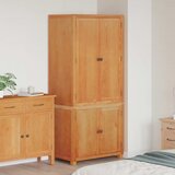  Set namještaja za pohranu 2 kom. Smeđa Čvrsto Hrastovo Drvo | shoptok.hr