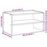  Stalak za cipele koji se može složiti staro drvo 60x30x30,5 cm | shoptok.hr
