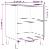 vidaXL Noćni ormarići 2 kom Staro drvo 40x30x50 cm Konstruirano drvo | shoptok.hr