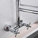 EYN Kuhinjska pipa – Elegantna stenska armatura z dvojnim izlivom za sodobno kuhinjo in pomivalno korito | Pipa WK1002 — Mat črna | Shoptok.si