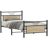 Maison Chic Posteljni okvir - Enojna postelja - Postelja za odrasle brez vzmetnice sonoma hrast 107x203 cm inž. les-J12410, (21759223) | Shoptok.si