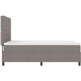  Postelja s škatlastim vzmetenjem z vzmetnico Taupe 140x190 cm Tkanina, (22083077) | Shoptok.si