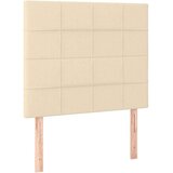 vidaXL Box spring postelja z vzmetnico krem 80x200 cm blago | Shoptok.si
