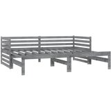  Dnevni ležaj na izvlačenje sivi od borovine 2 x (90 x 200) cm | shoptok.hr