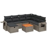  8-dijelni set vrtnih sofa od poliratana s jastucima sivi | shoptok.hr