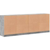 vidaXL Regal za knjige s vratima boja betona 204 x 37 x 75 cm drveni | shoptok.hr