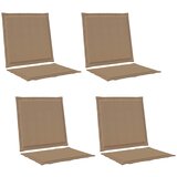  Jastučići za sjedenje i leđa 4 pcs Sivosmeđa 47 x 45 x 2 cm | shoptok.hr