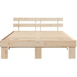  Krevetna konstrukcija Prirodna 140 x 200 cm Čvrsto borovo drvo | shoptok.hr