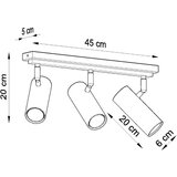 Nice Lamps črna stropna svetilka 6x45 cm mira – | Shoptok.si