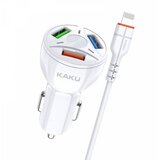Kaku avtopolnilec KSC-493 3.0 qc s kablom 1m lightning iphone 12 - bel Cene