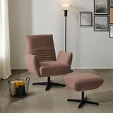 Dieter Knoll FOTELJ, starinsko roza tekstil | Shoptok.si
