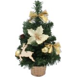 Molarem Home Umjetno božićno drvce u posudi – 30 cm sa zlatnim ukrasima | shoptok.hr