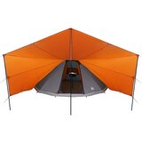 Tipi šator s krovom Siva i narančasta 510 x 690 x 330 cm taft | shoptok.hr