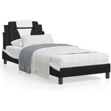  Krevet s madracem crno-bijeli 80 x 200 cm od umjetne kože | shoptok.hr