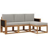  Set vanjskih sofa 4 kom. Prirodna i svjetlosiva | shoptok.hr