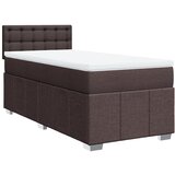 Maison Chic Box spring postelja - Vzmetna postelja z vzmetnico temno rjava 100x200 cm blago SL11378, (21905084) Cene