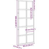  Vrata staje Voštanosmeđa 90 x 208 cm Masivna borovina | Eponuda.ba