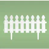 Garden of Eden PVC ograja za vrtove ali cvetlične grede 51 x 30 cm bela