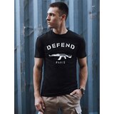 DStreet T-shirt męski z nadrukiem czarny Cene