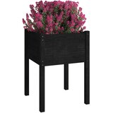  Vrtne sadilice 2 kom crne 50 x 50 x 70 cm od masivne borovine | Eponuda.com